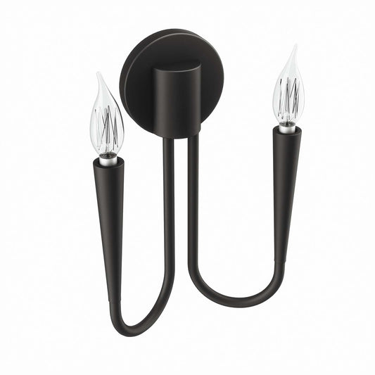 Penrose 2-Light Wall Sconce Black