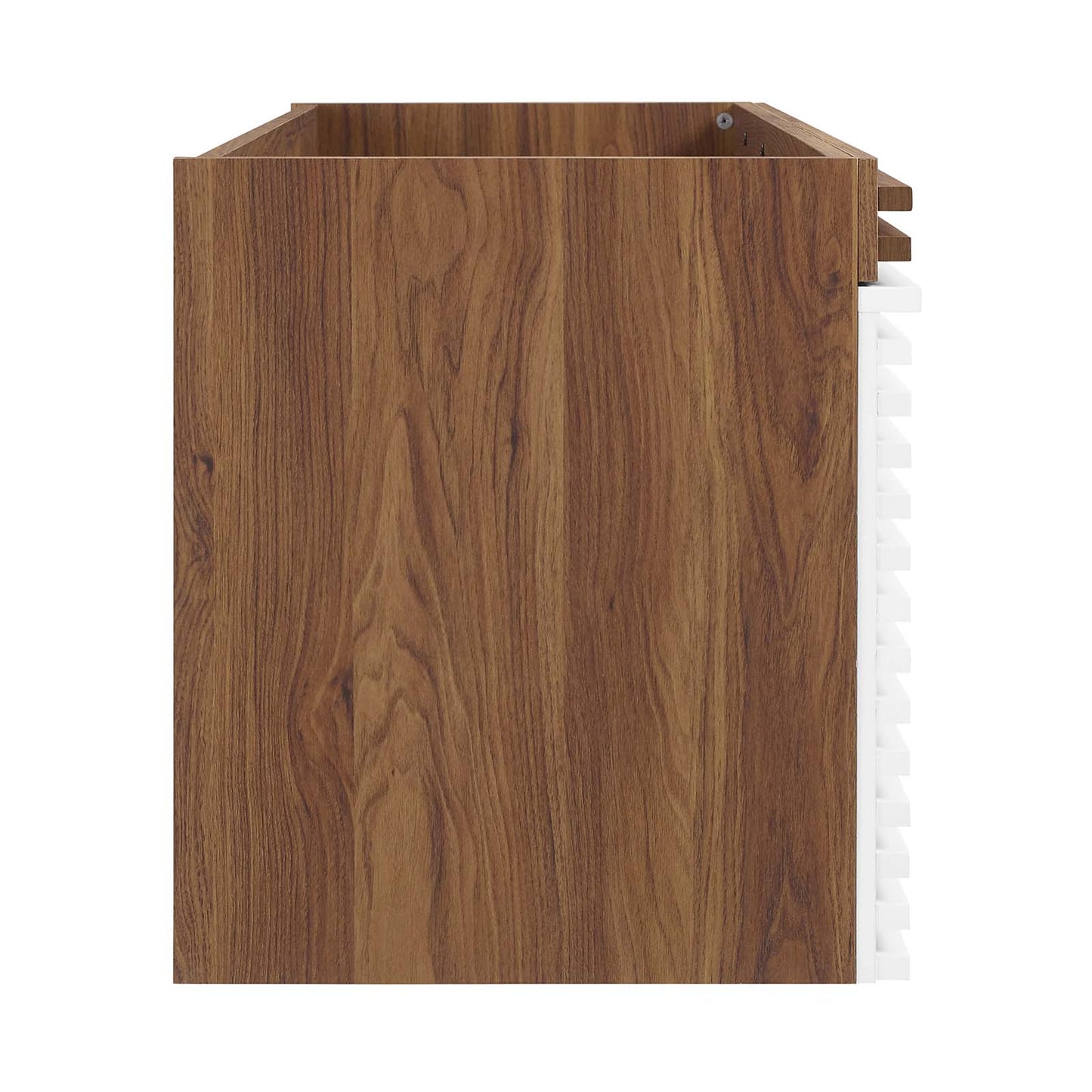 Render 48" Single Sink Compatible (Not Included) Bathroom Vanity Cabinet White Walnut EEI-5866-WHI-WAL