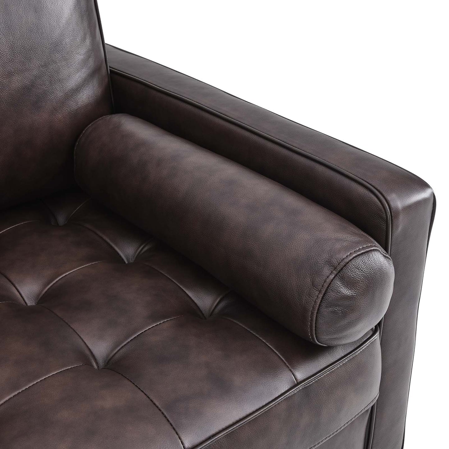 Valour Leather Armchair Brown EEI-5869-BRN