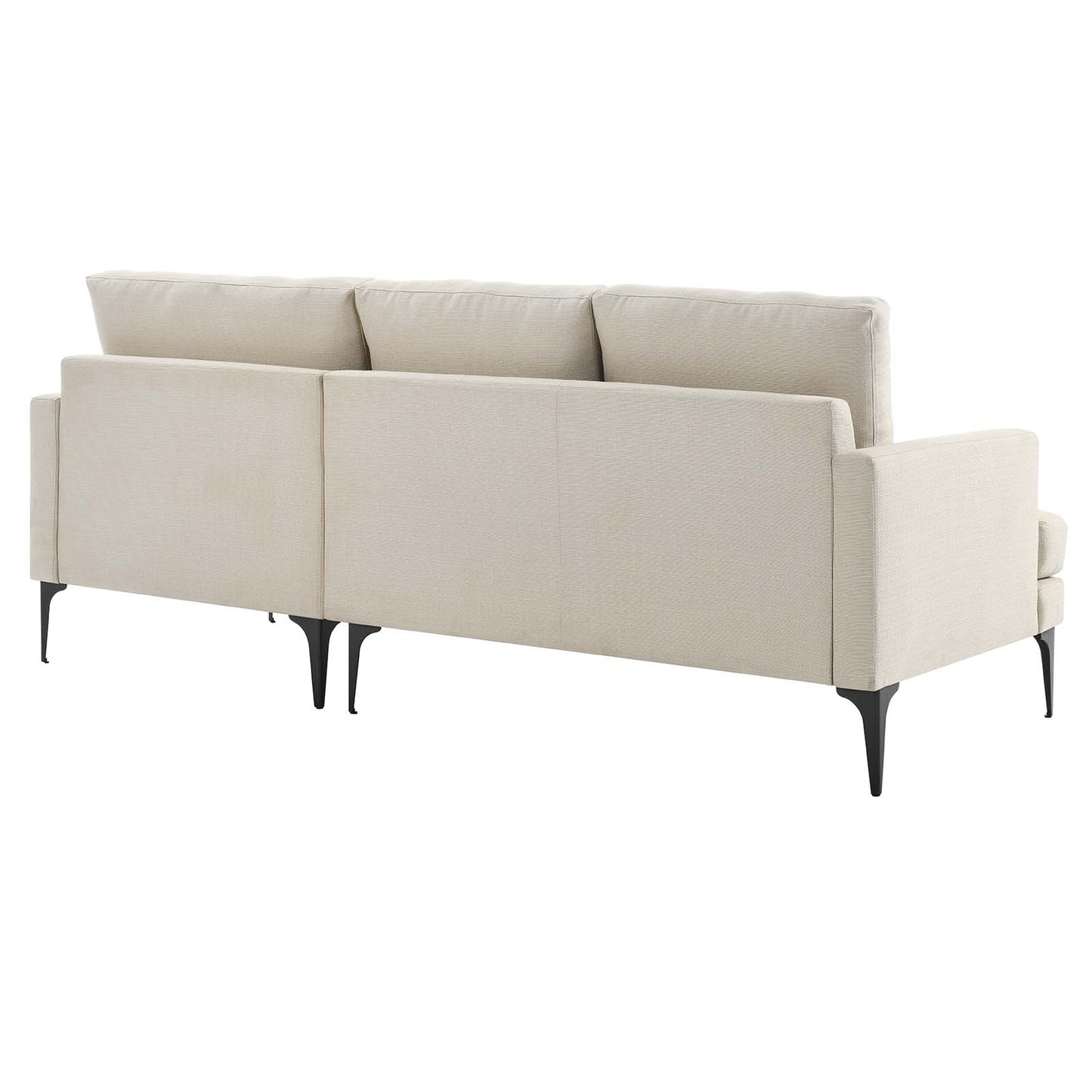 Evermore Right-Facing Upholstered Fabric Sectional Sofa Beige EEI-6012-BEI