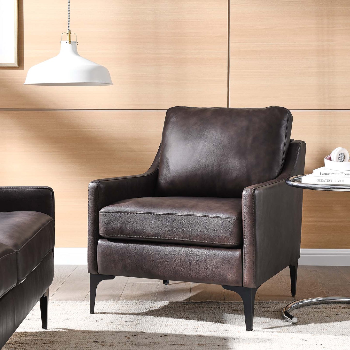 Corland Leather and Upholstered Fabric Armchair Collection