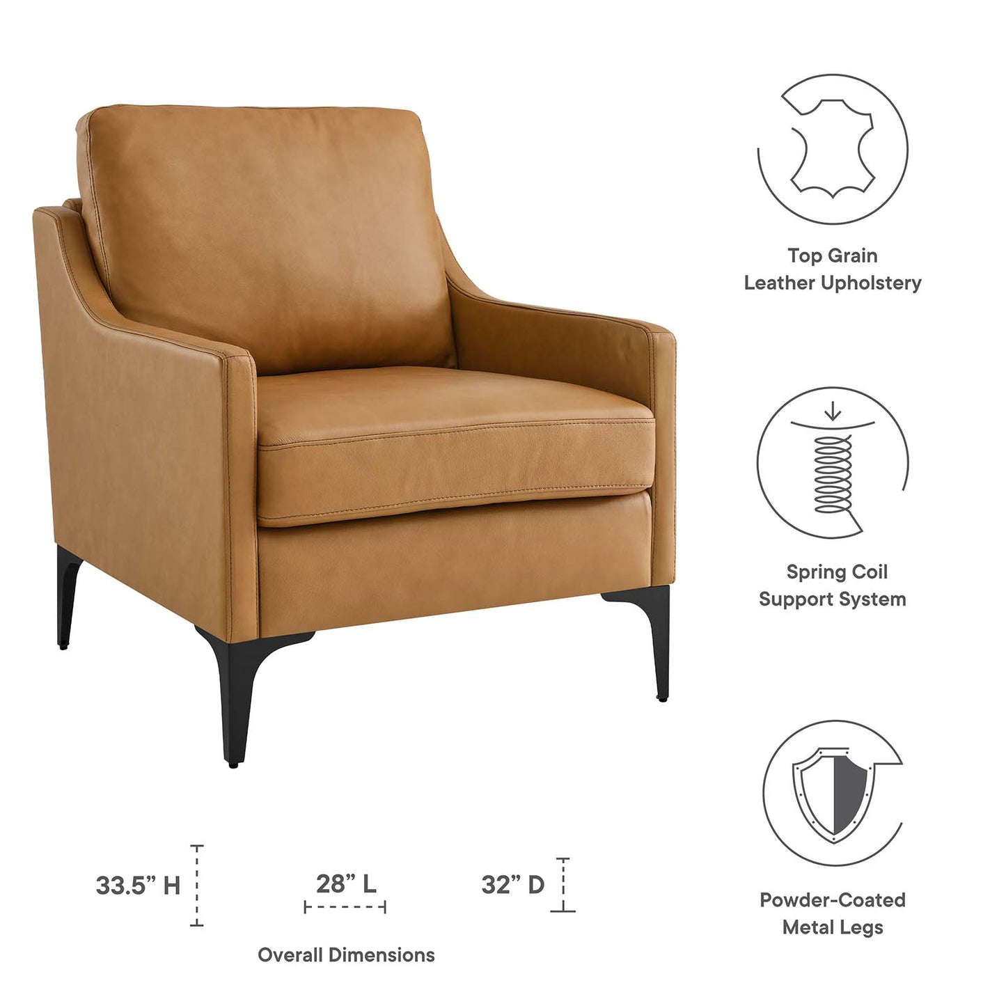 Corland Leather and Upholstered Fabric Armchair Collection