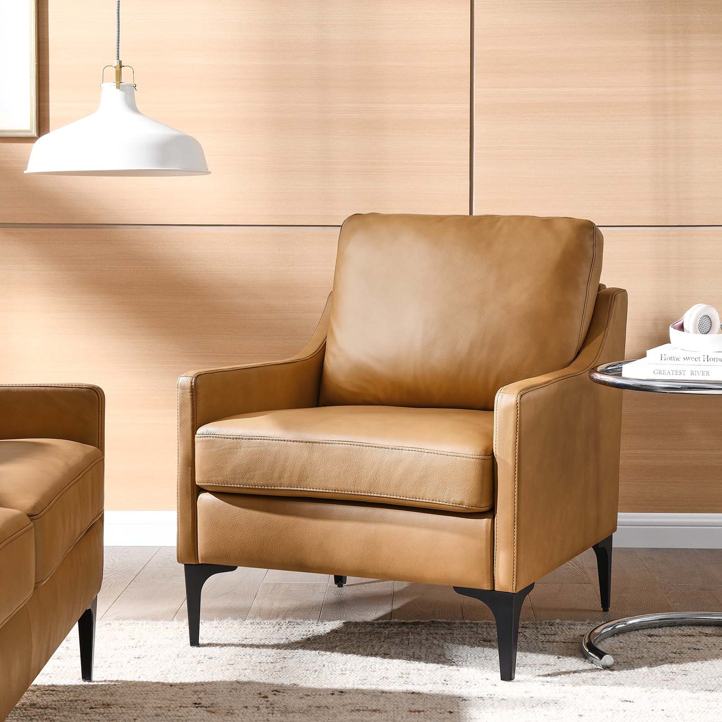 Corland Leather and Upholstered Fabric Armchair Collection