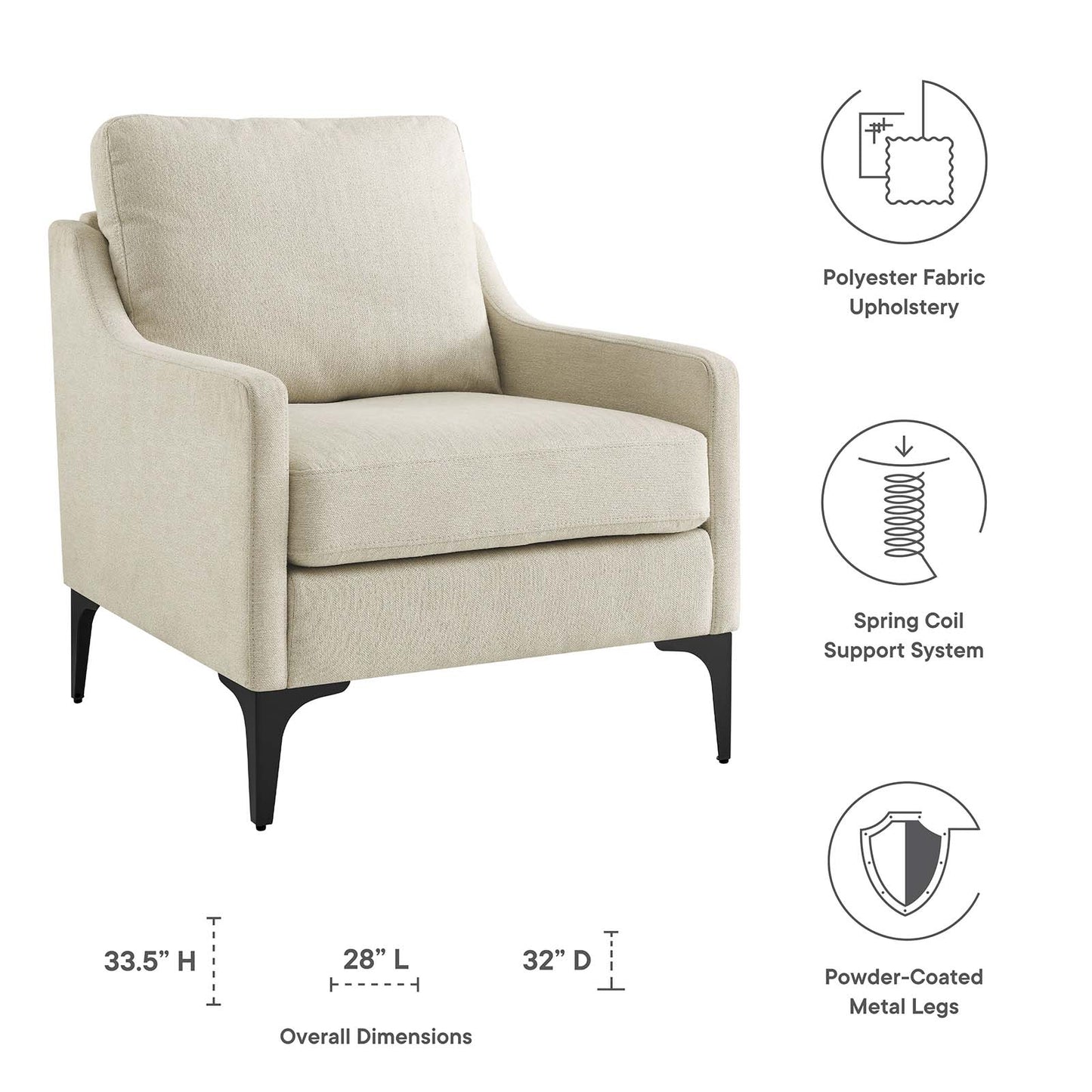 Corland Leather and Upholstered Fabric Armchair Collection