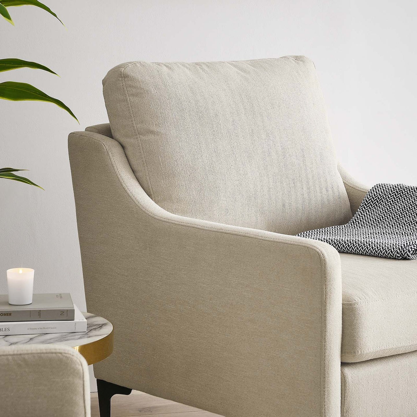 Corland Leather and Upholstered Fabric Armchair Collection