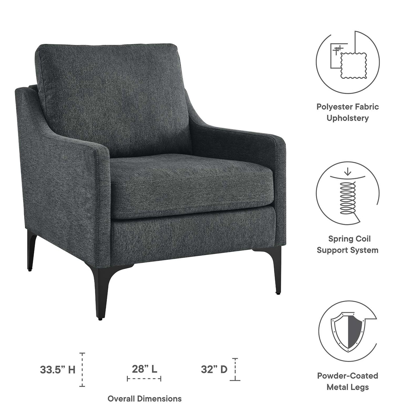 Corland Leather and Upholstered Fabric Armchair Collection