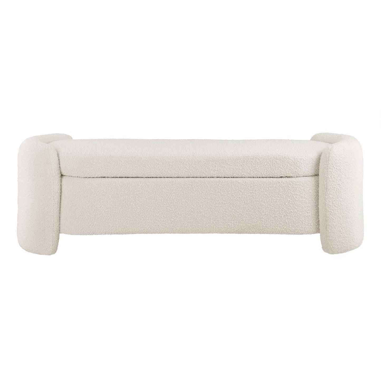 Nebula Boucle Upholstered Bench Ivory EEI-6056-IVO