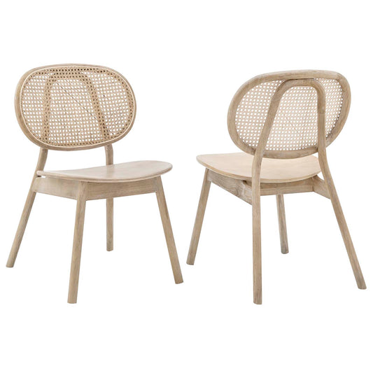 Malina Wood Dining Side Chair Set of 2 Gray EEI-6081-GRY
