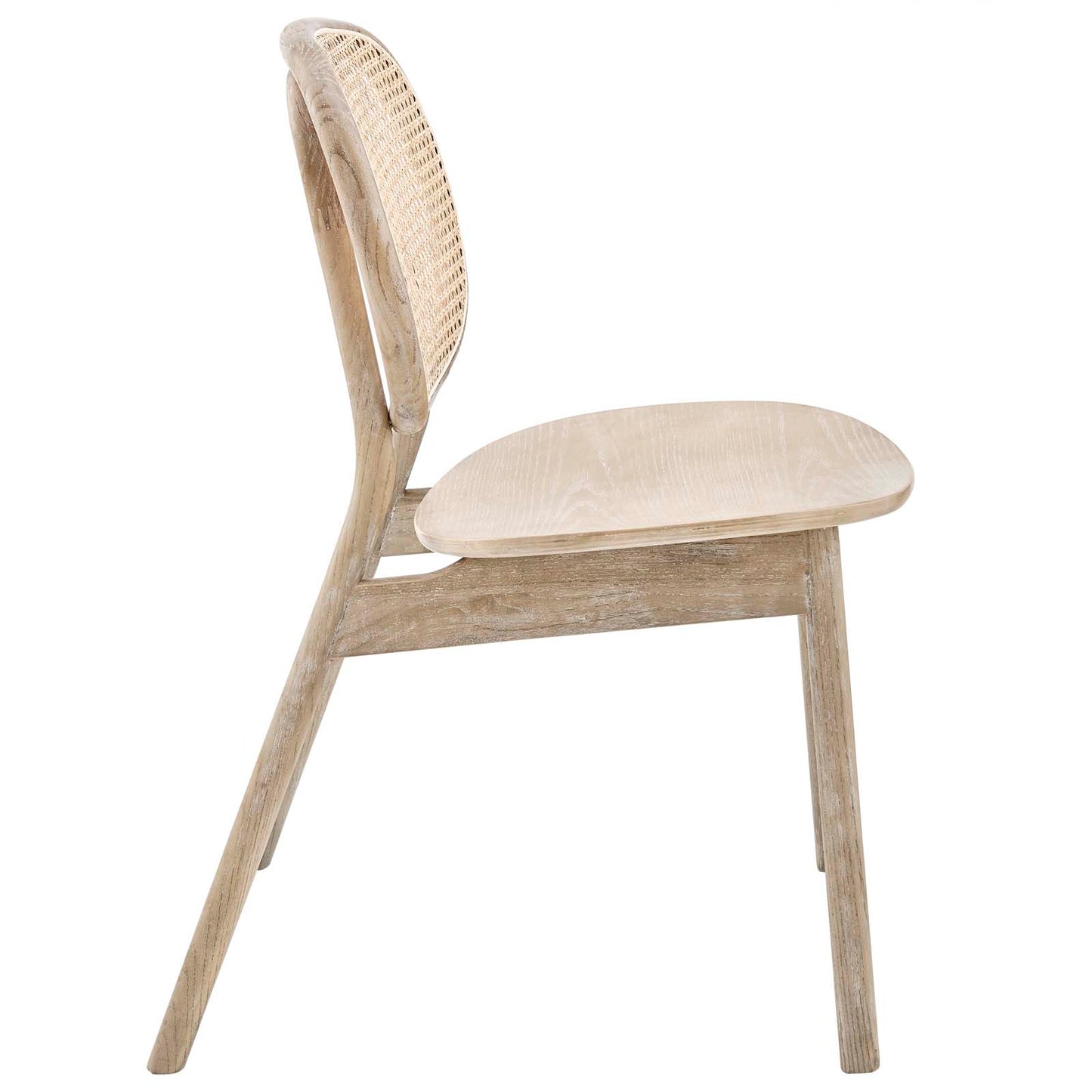 Malina Wood Dining Side Chair Set of 2 Gray