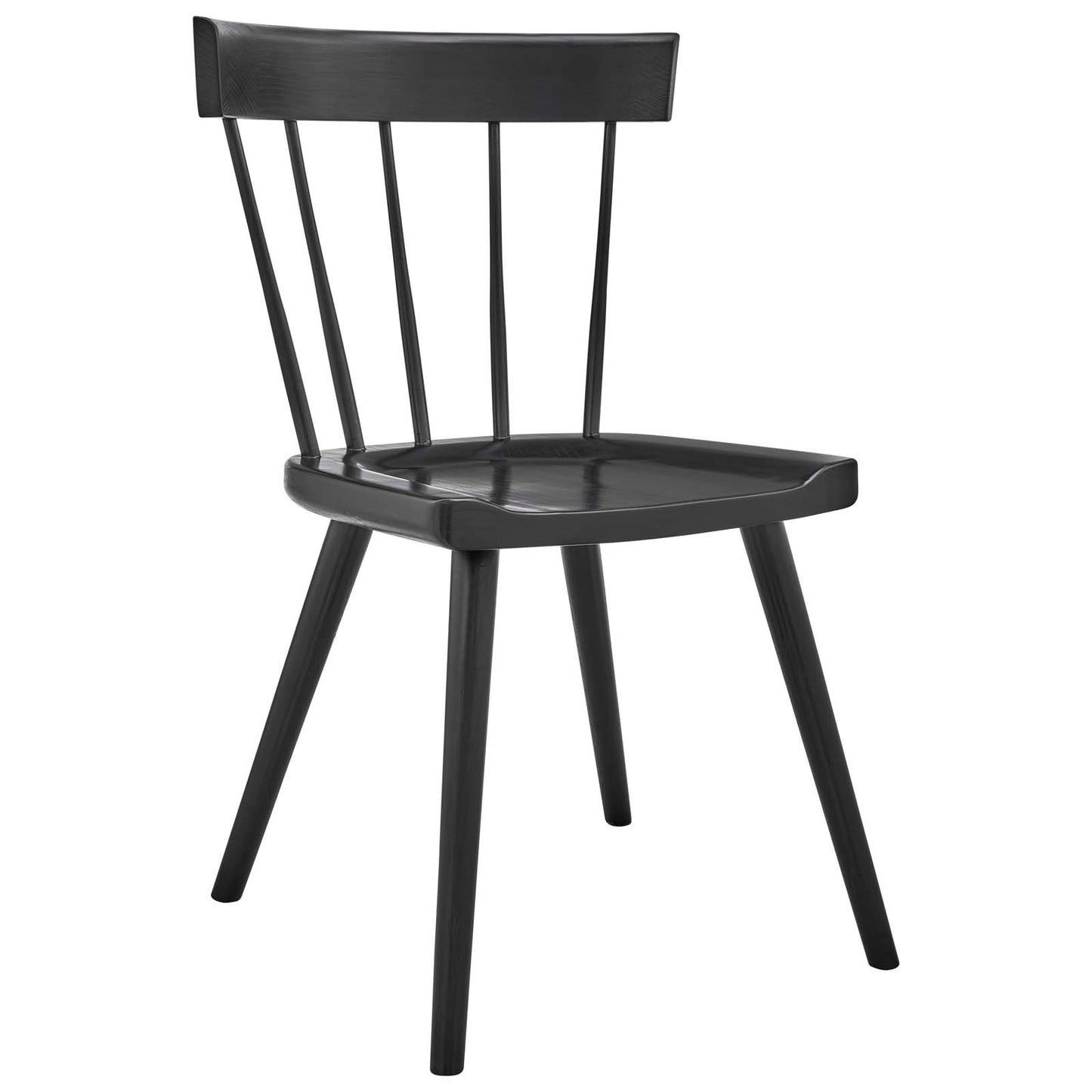 Sutter Wood Dining Side Chair Set of 2 Black EEI-6082-BLK