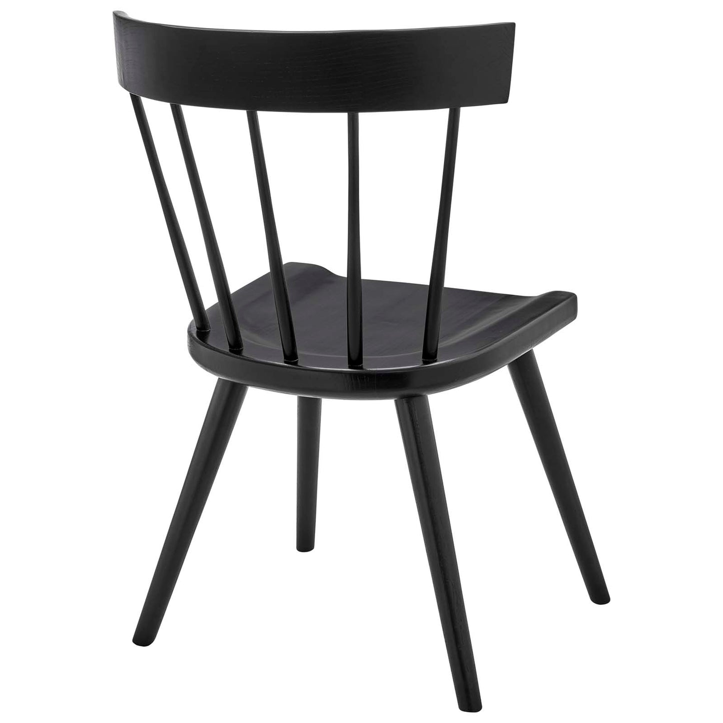 Sutter Wood Dining Side Chair Set of 2 Black EEI-6082-BLK