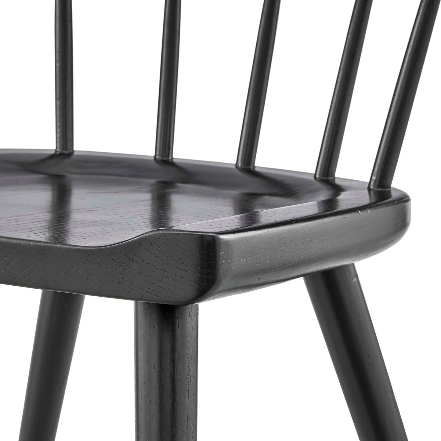 Sutter Wood Dining Side Chair Set of 2 Black EEI-6082-BLK