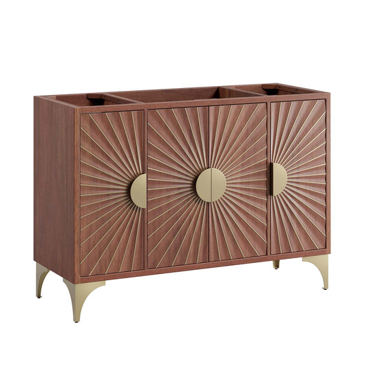 Daylight 48" Single Sink Compatible (Not Included) Bathroom Vanity Cabinet Walnut