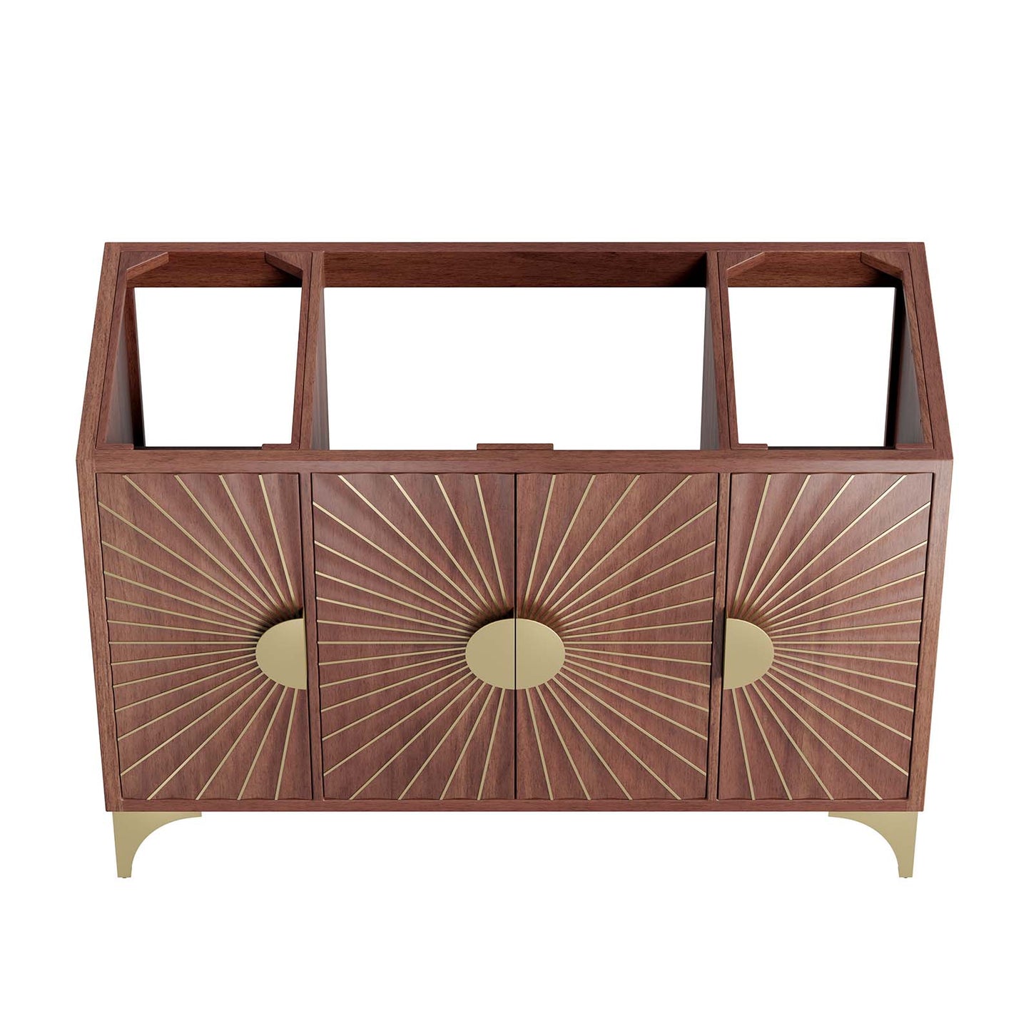 Daylight 48" Single Sink Compatible (Not Included) Bathroom Vanity Cabinet Walnut