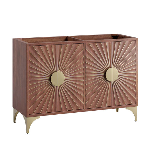 Daylight 48" Double Sink Compatible (Not Included) Bathroom Vanity Cabinet Walnut