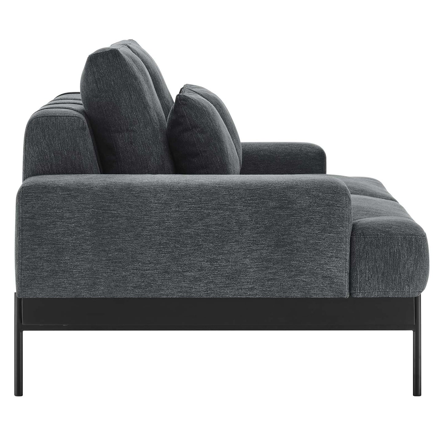 Proximity Upholstered Fabric Loveseat Charcoal EEI-6215-CHA