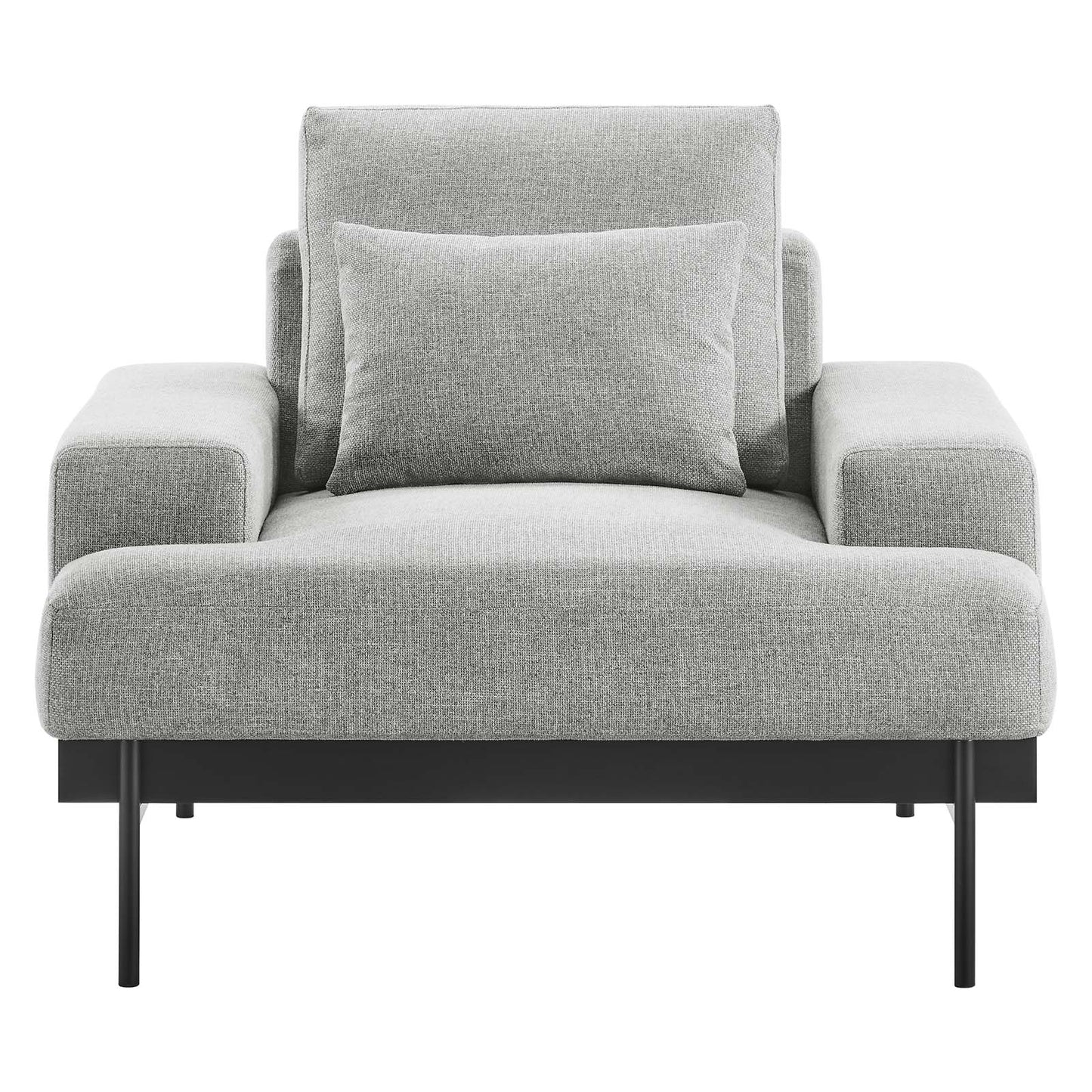 Proximity Upholstered Fabric Armchair Light Gray EEI-6216-LGR