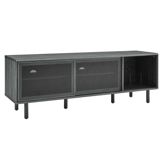 Kurtis 67" TV and Vinyl Record Stand Charcoal