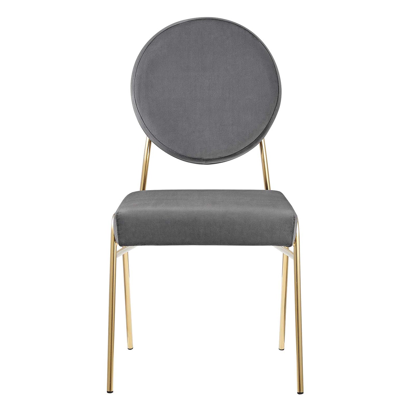 Craft Performance Velvet Dining Side Chair Gold Gray EEI-6252-GLD-GRY
