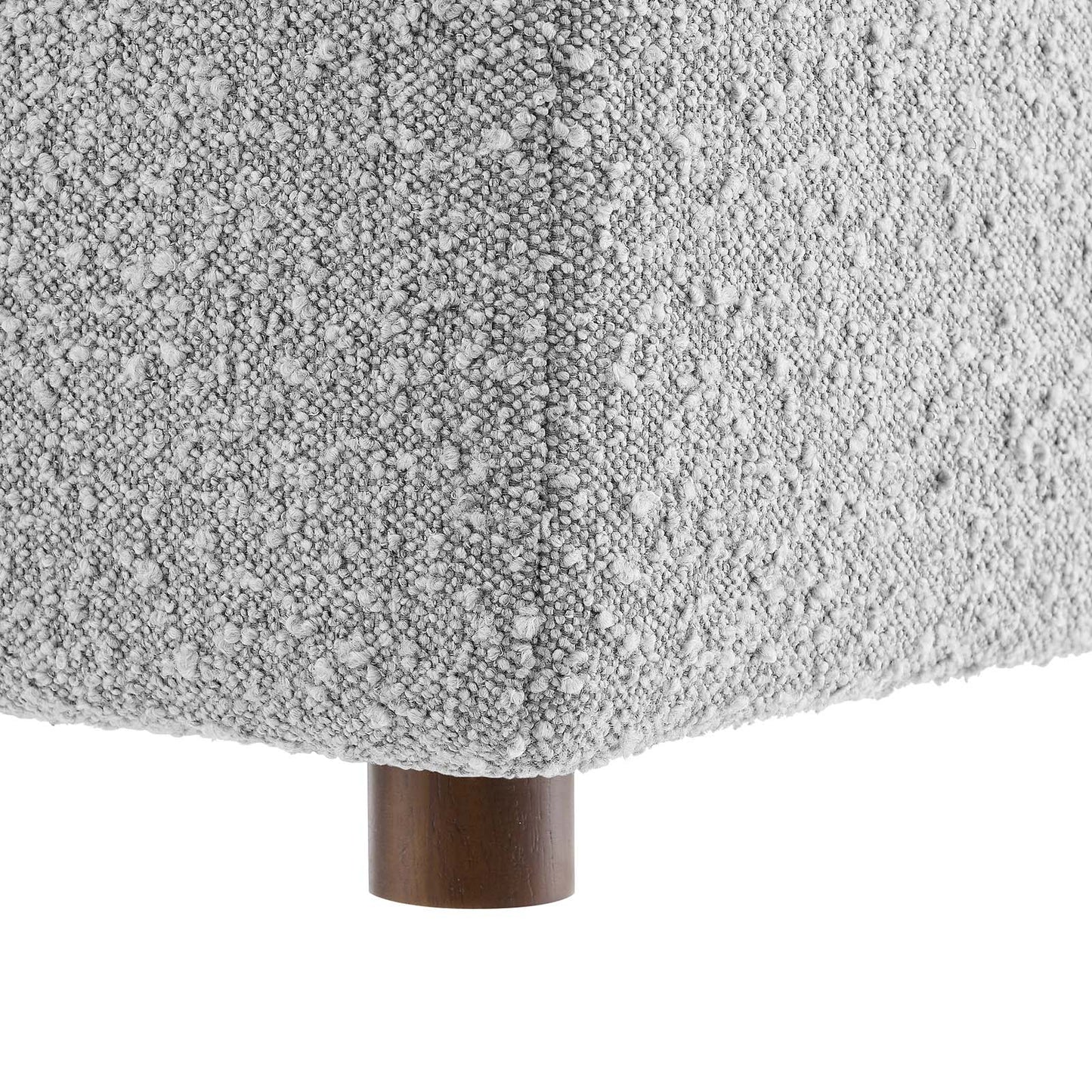 Commix Down Filled Overstuffed Boucle Fabric Armless Chair Light Gray EEI-6257-LGR