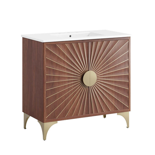 Daylight 36" Bathroom Vanity White Walnut