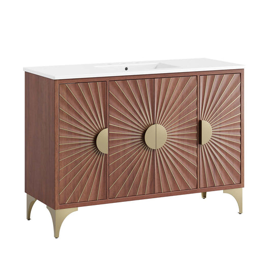 Daylight 48" Bathroom Vanity White Walnut