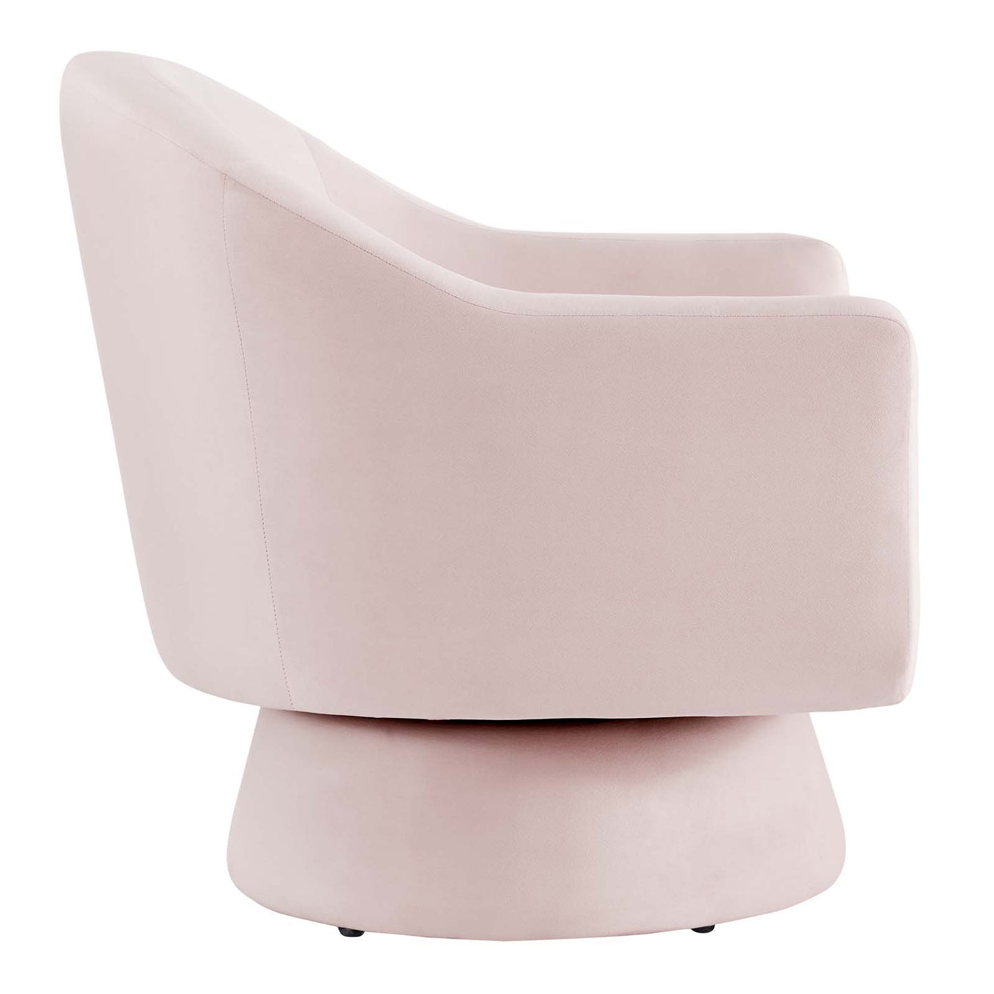 Astral Performance Velvet Fabric and Wood Swivel Chair Pink EEI-6360-PNK