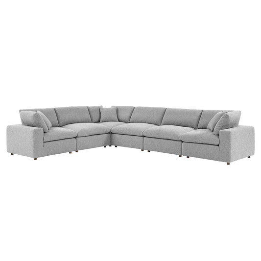 Commix 6-Piece Down Filled Overstuffed Boucle Fabric Sectional Sofa by Modway