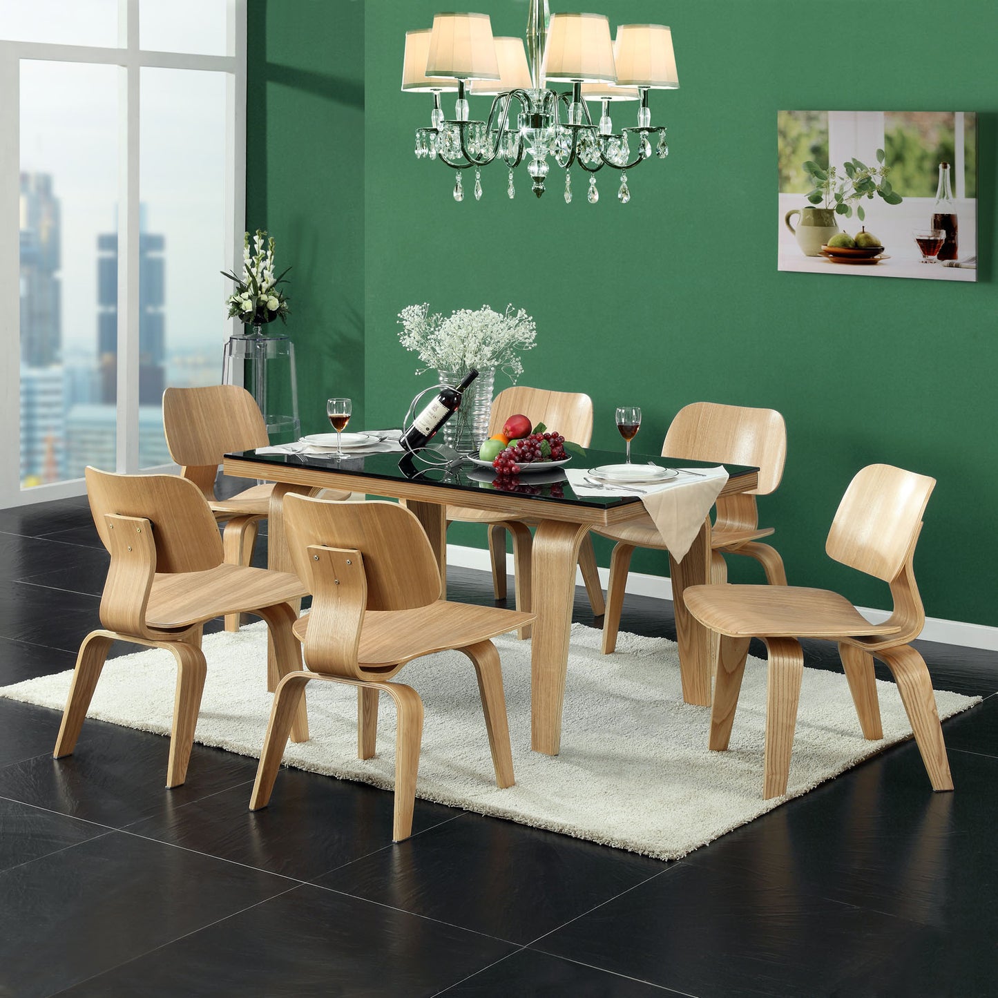 Fathom Dining and Lounge Chairs Set of 2, 6, and Wood Side Chair