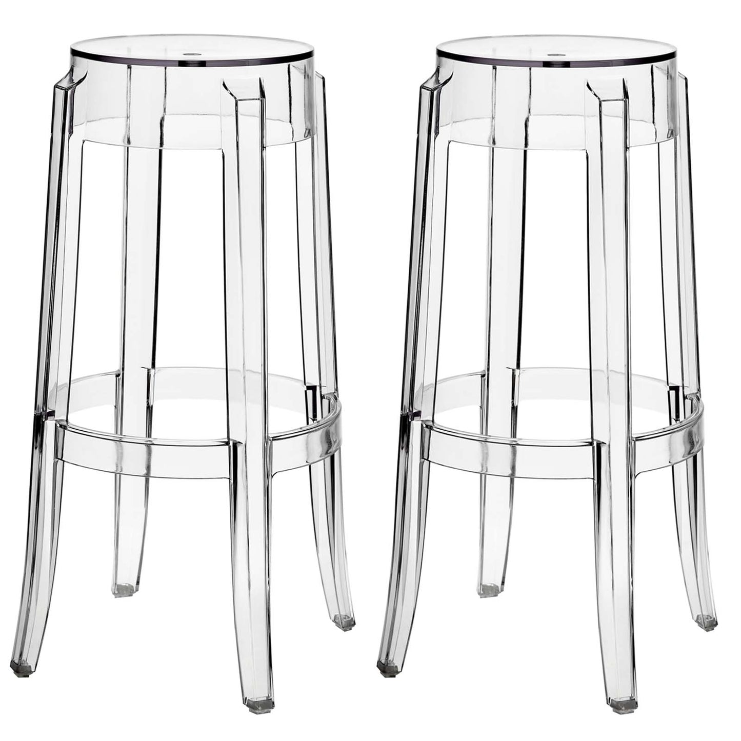 Casper Clear Counter and Bar Stool Set