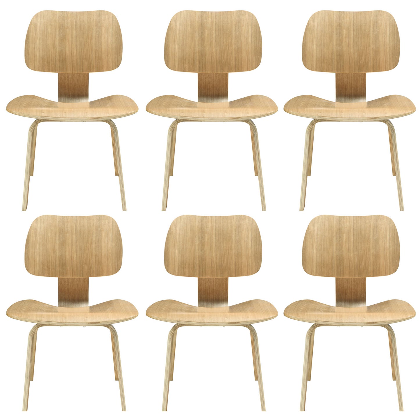 Fathom Dining Chairs Set of 6 Natural EEI-910-NAT