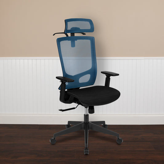 Blue/Black Mesh Office Chair H-2809-1KY-BL-GG