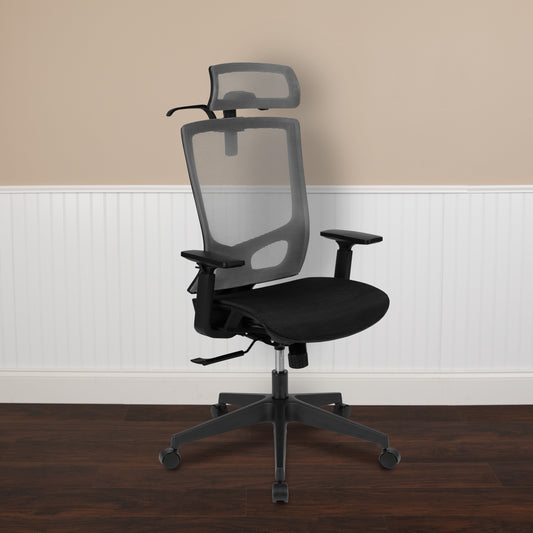 Gray/Black Mesh Office Chair H-2809-1KY-GY-GG