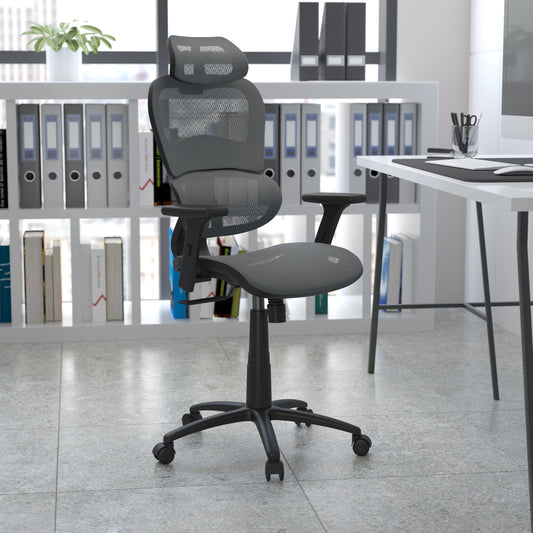 Gray Mesh Office Chair H-LC-1388F-1K-GY-GG