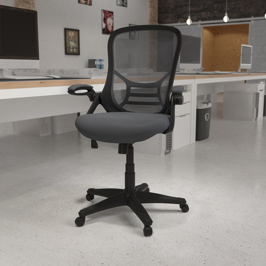 Dark Gray Mesh Office Chair HL-0016-1-BK-DKGY-GG