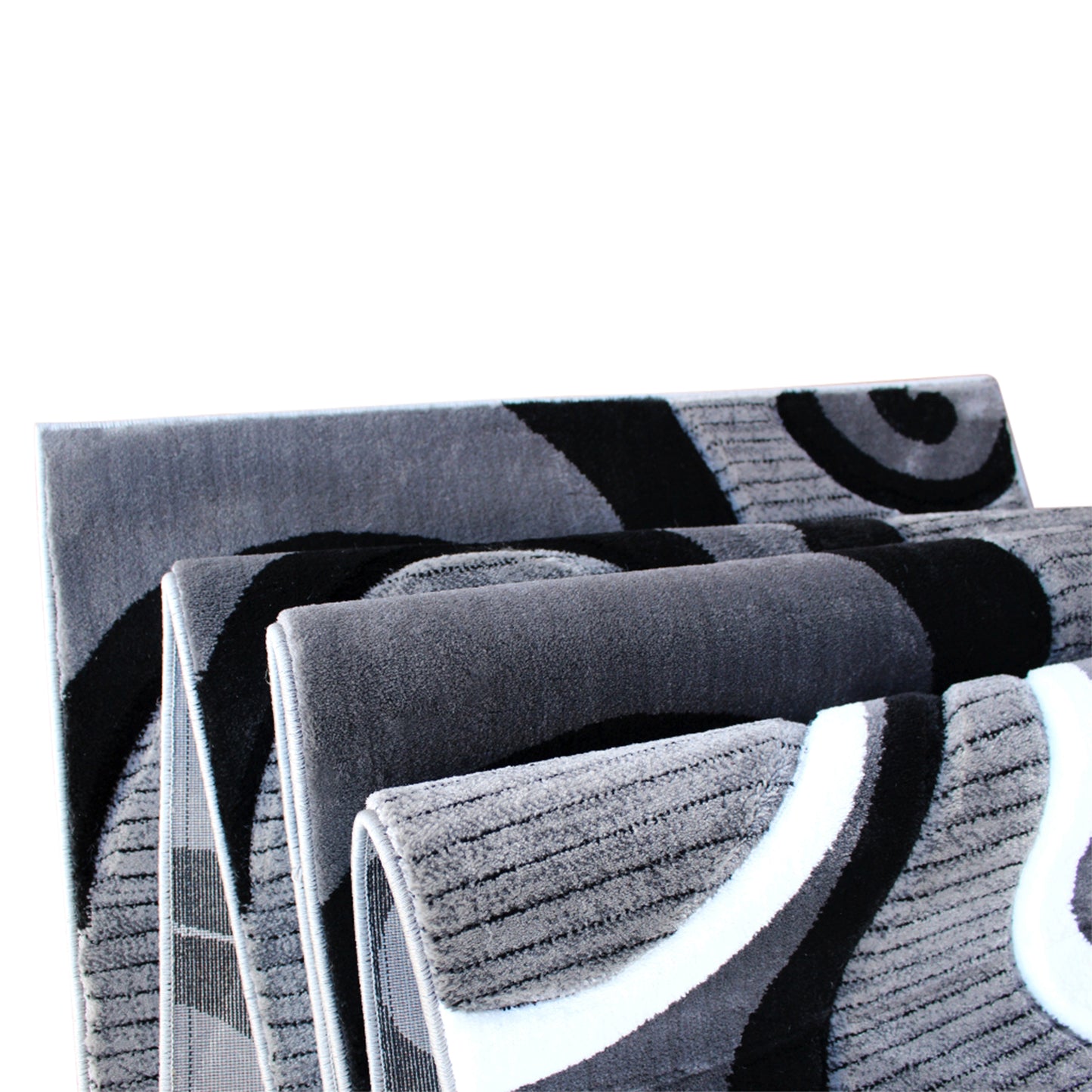 3x10 Gray Abstract Rug KP-RG952-310-GY-GG