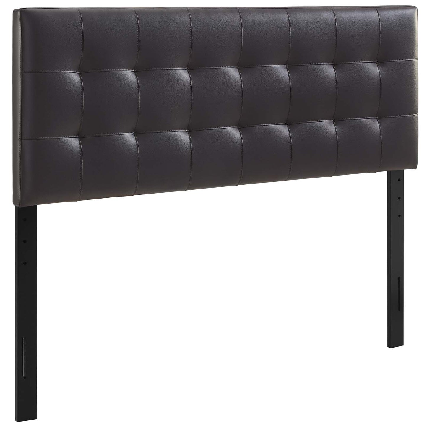 Lily Queen Upholstered Vinyl Headboard Brown MOD-5130-BRN