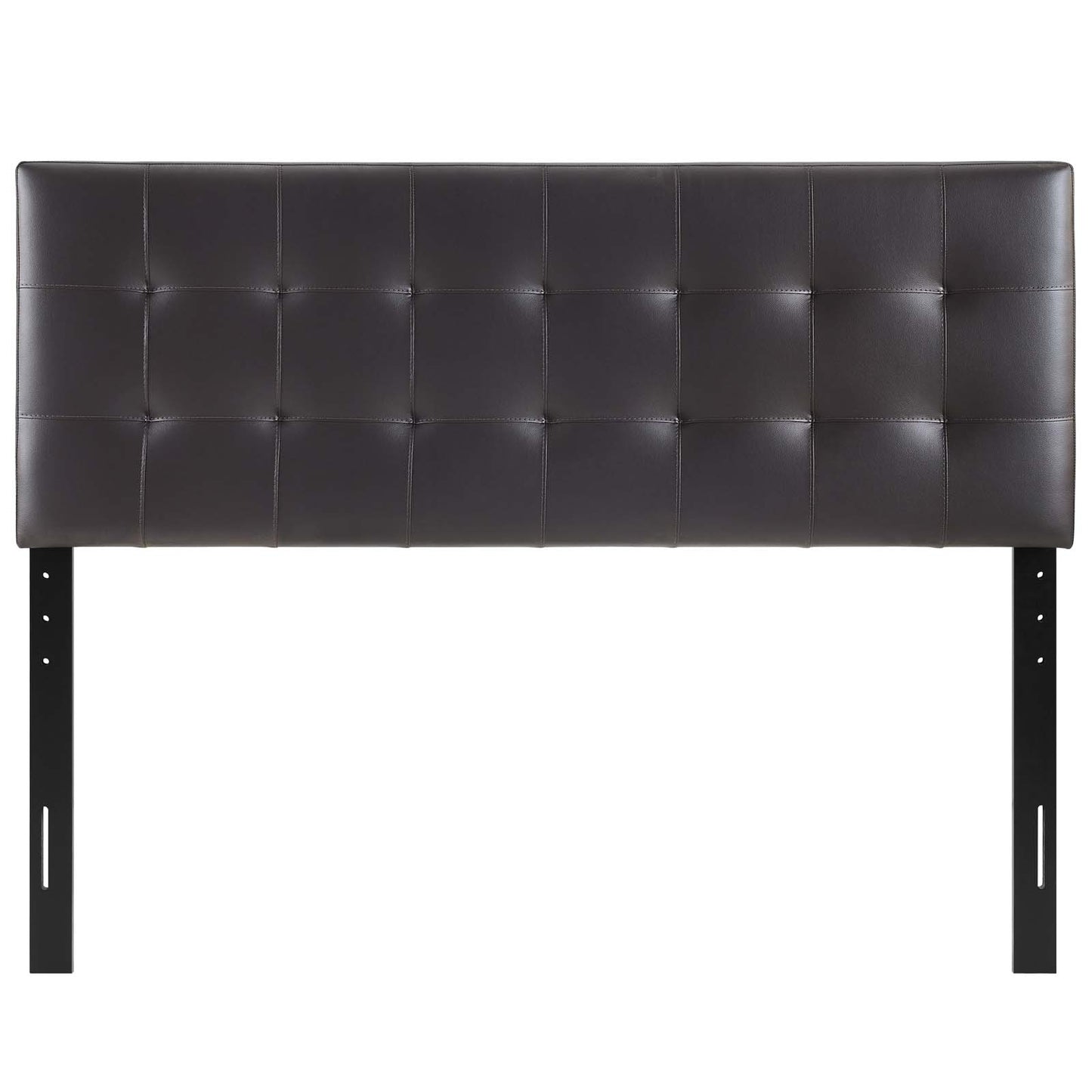 Lily Queen Upholstered Vinyl Headboard Brown MOD-5130-BRN
