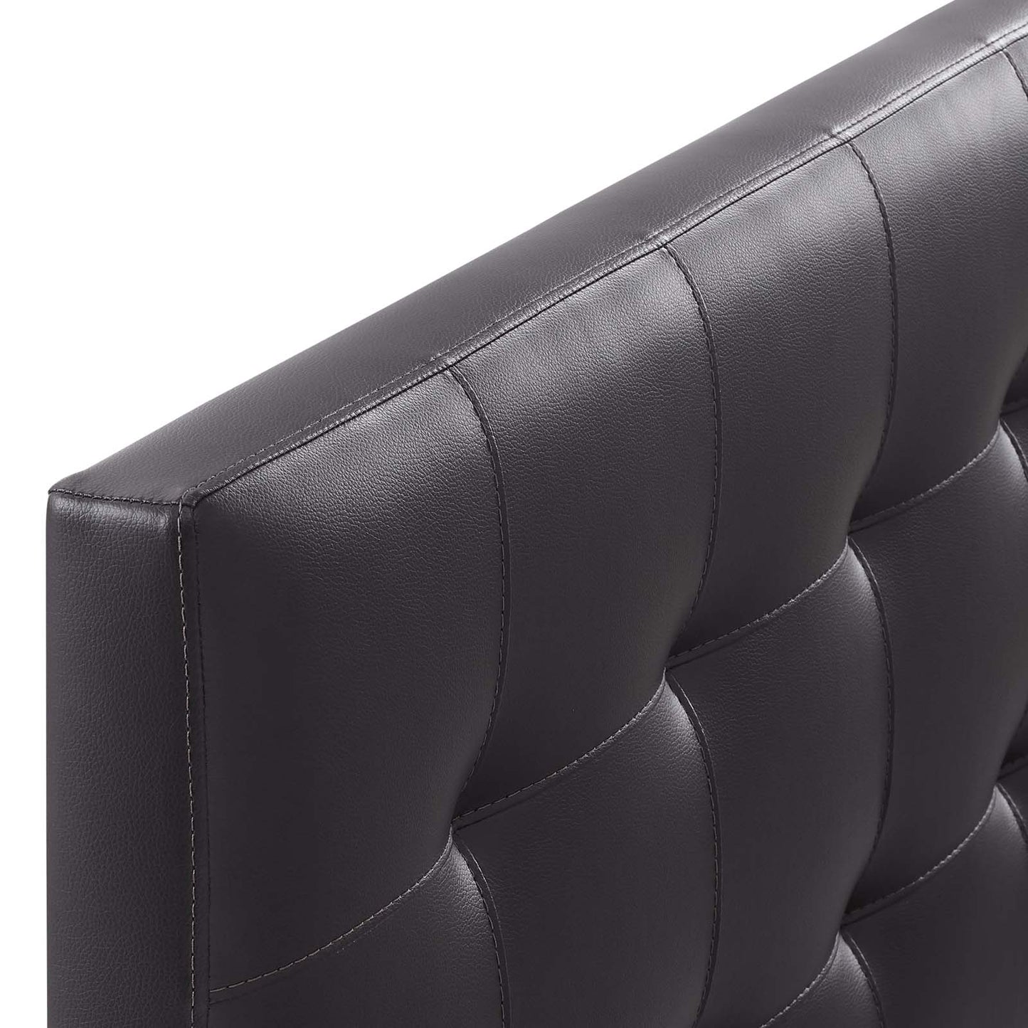 Lily Queen Upholstered Vinyl Headboard Brown MOD-5130-BRN