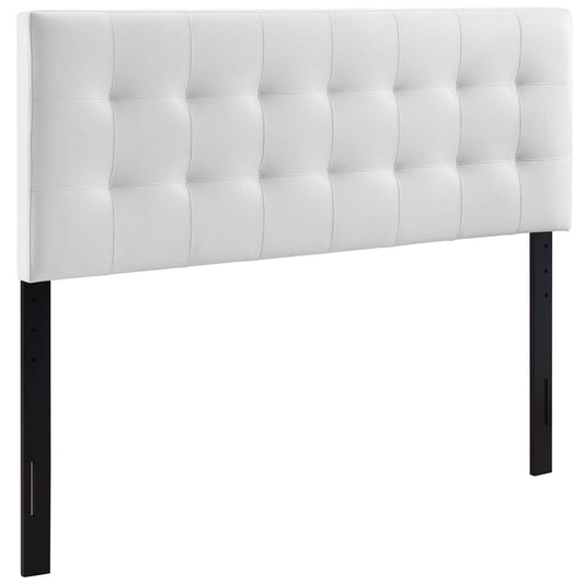 Lily King Upholstered Vinyl Headboard White
