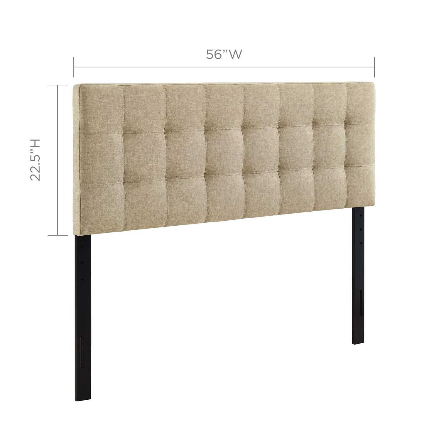 Lily Upholstered Fabric and Vinyl Headboard - Full, Queen, King Options