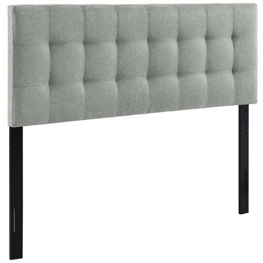 Lily Full Upholstered Fabric Headboard Gray