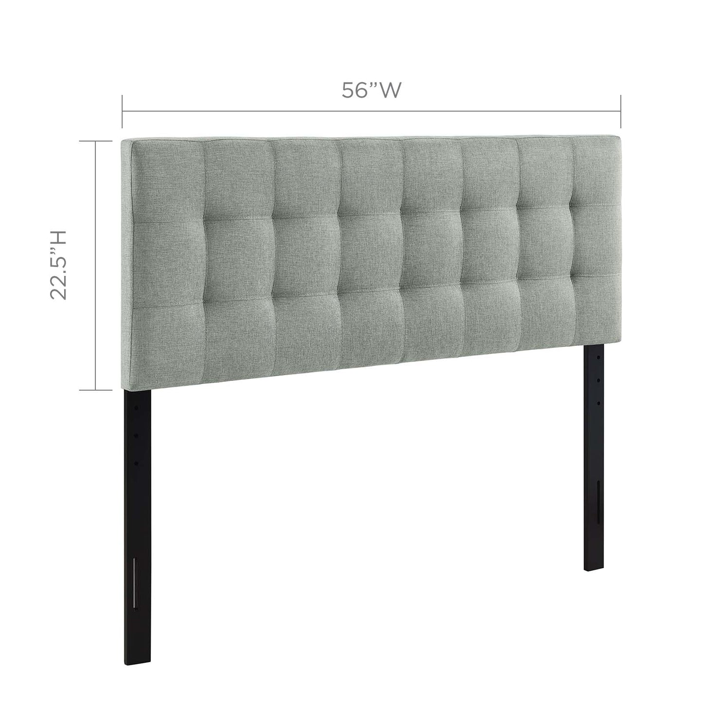 Lily Upholstered Fabric and Vinyl Headboard - Full, Queen, King Options