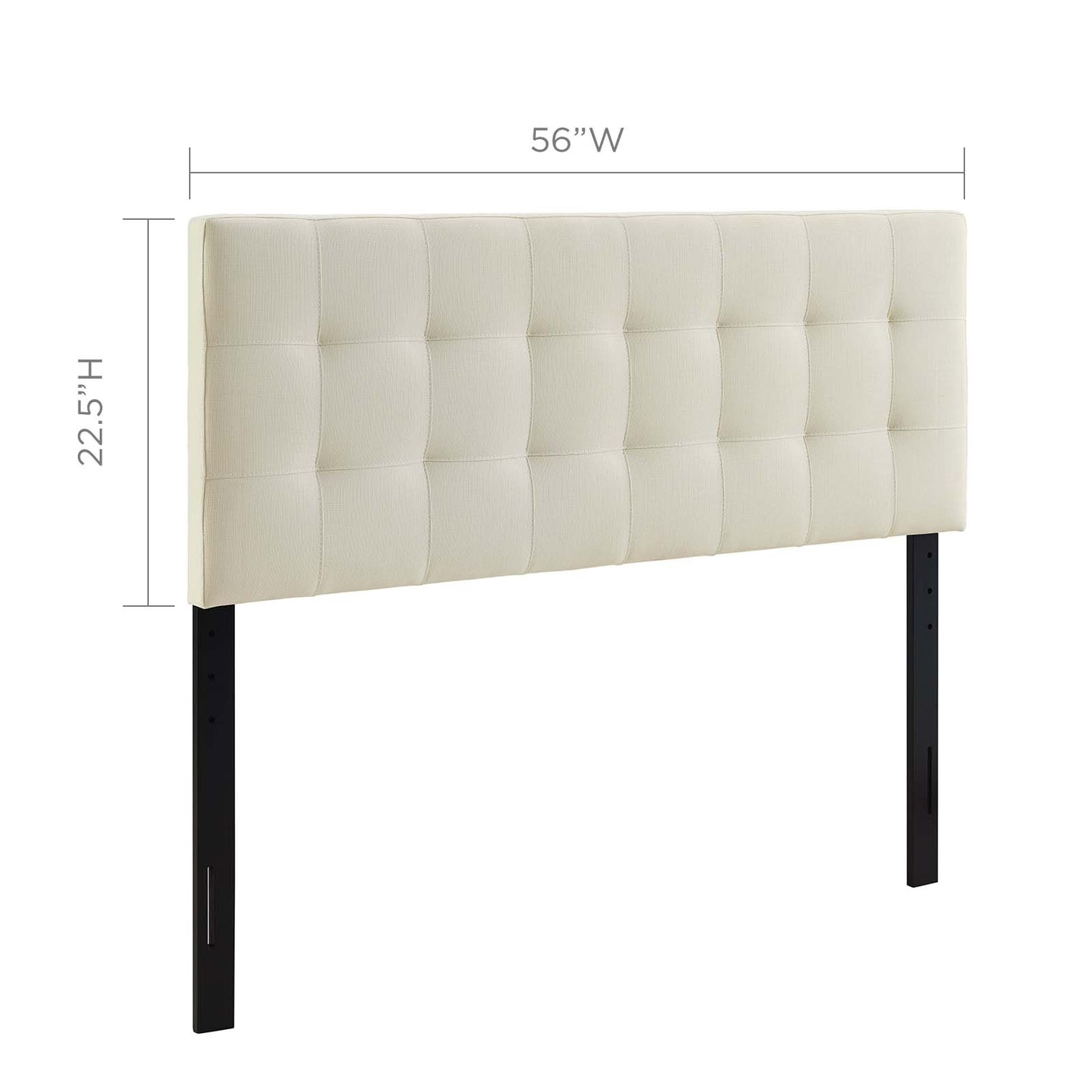 Lily Upholstered Fabric and Vinyl Headboard - Full, Queen, King Options