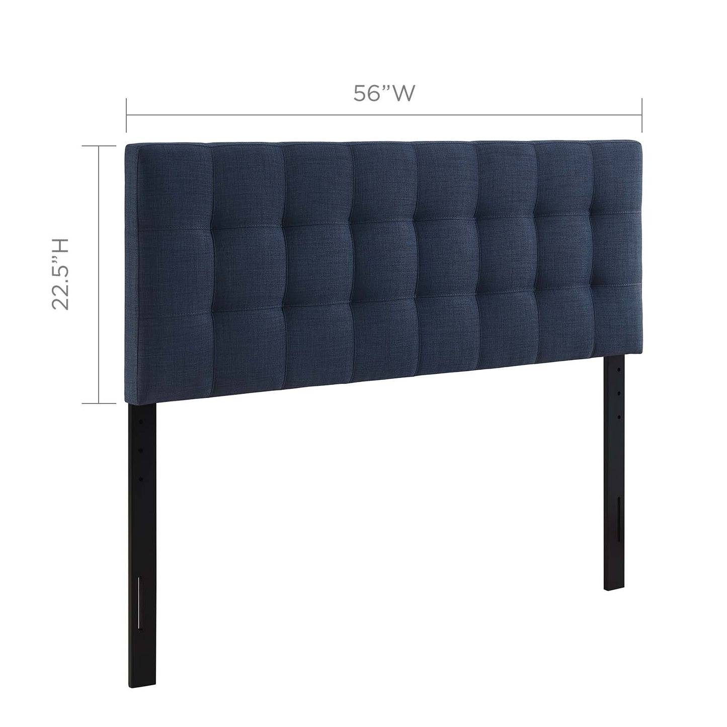Lily Upholstered Fabric and Vinyl Headboard - Full, Queen, King Options