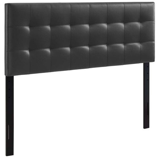 Lily Full Upholstered Vinyl Headboard Black