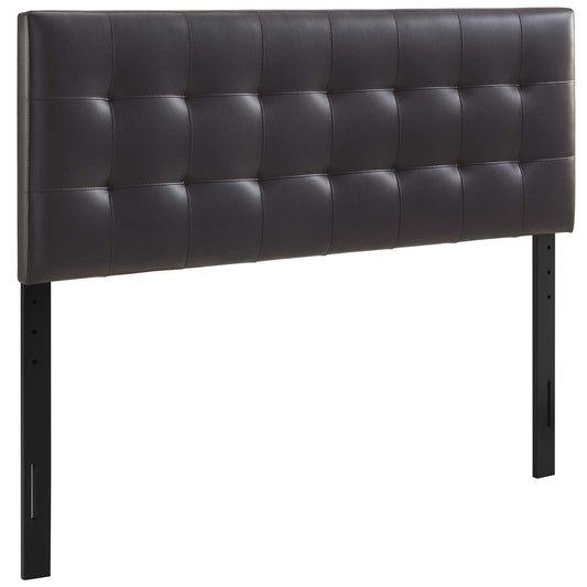 Lily Full Upholstered Vinyl Headboard Brown