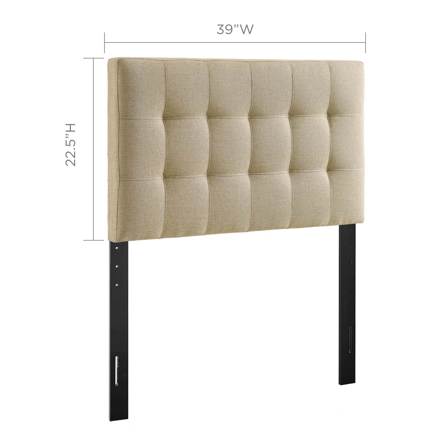 Lily Upholstered Fabric and Vinyl Headboard - Full, Queen, King Options