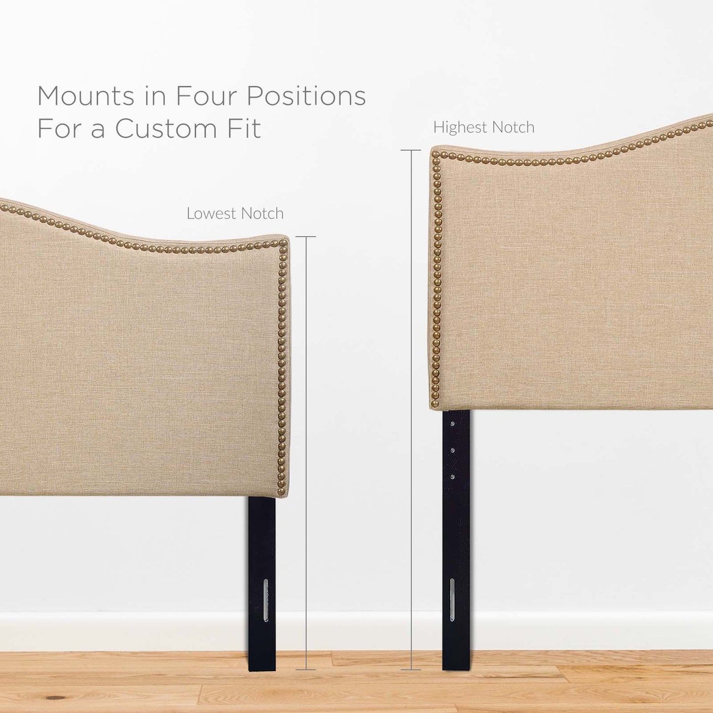 Curl Nailhead Upholstered Headboard MOD-5206 & MOD-5209