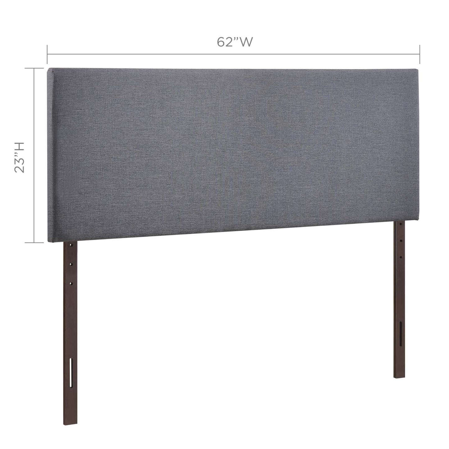 Region Upholstered Fabric Headboard with Nailhead Detail